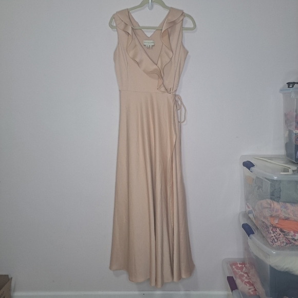 Sachin &Babi Tansy Satin Charmeuse maxi gown soft pink 16 - Picture 6 of 10